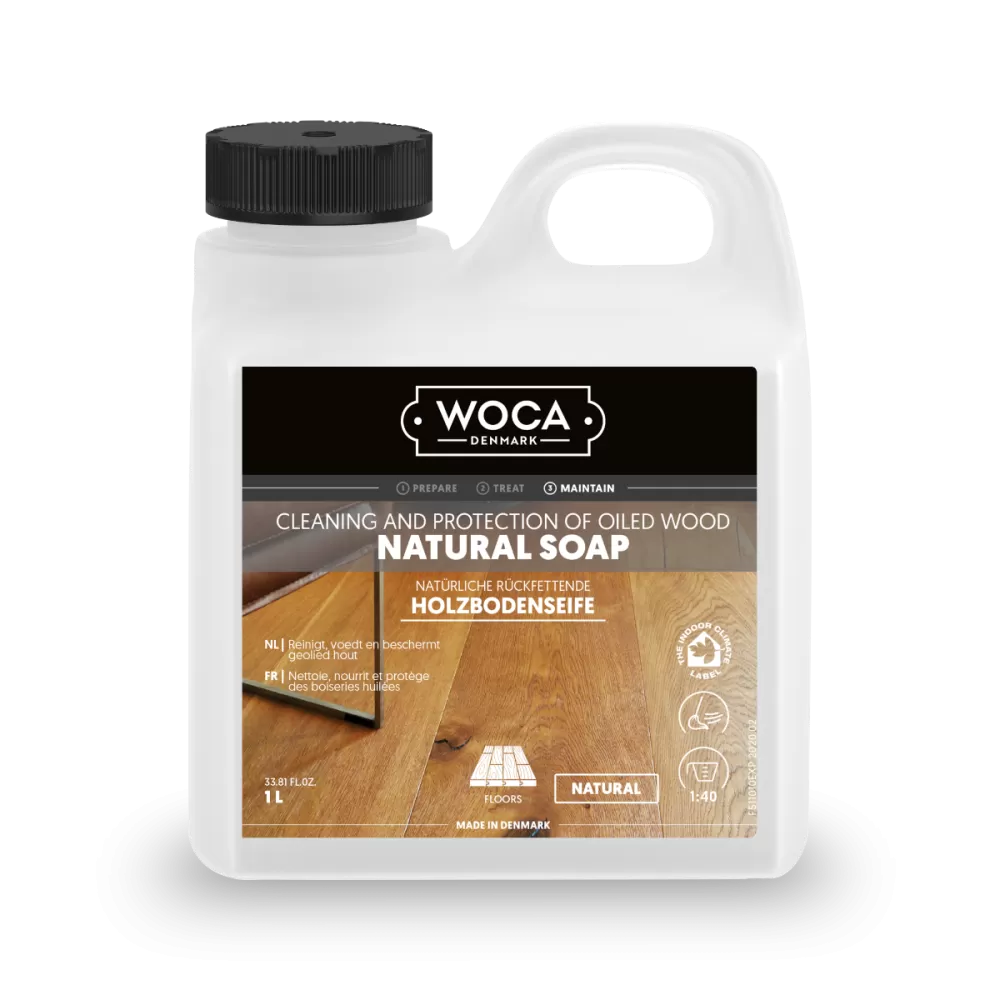 natuurzeep houten vloer